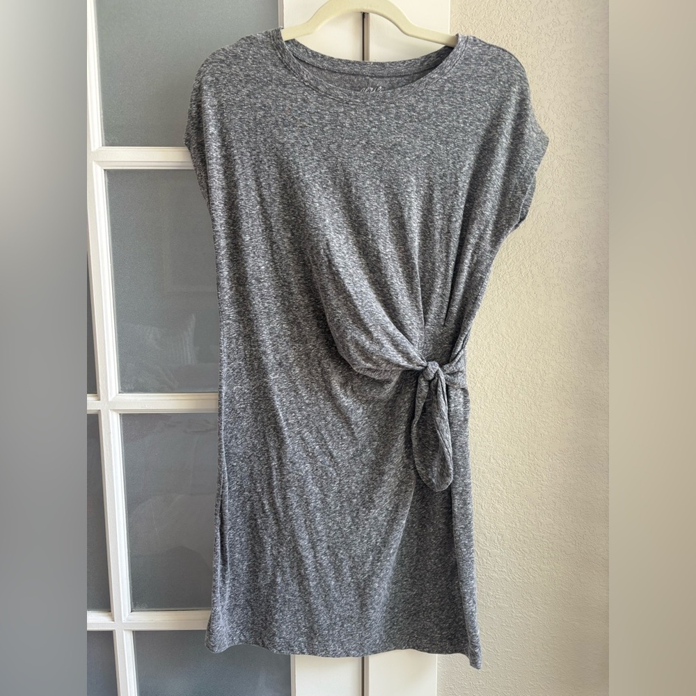 aerie - Women's Tee Shirt Heather Side Knot Dress - Size Small - Heather Gray - Picture 2 of 6